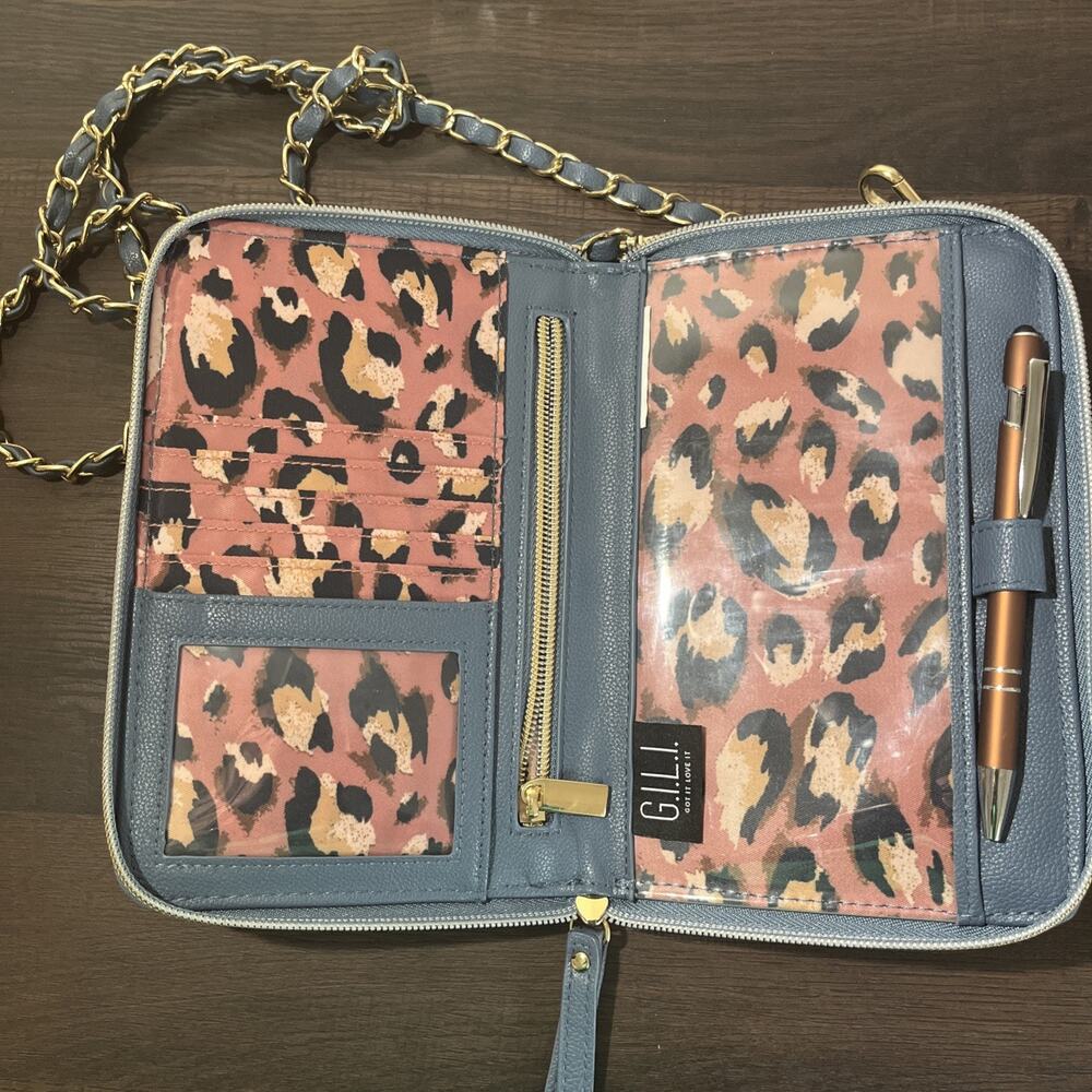 G.I.L.I. Faux Leather Wallet Crossbody with Chain Strap - Picture 8 of 14